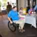 Veteran Evan Graver is a side mount diver who will enjoy using the beach accessible wheelchair donated by Special Needs Group.